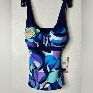 ZeroXposur Blue and Purple Swim Tank Top NWT Retail $54